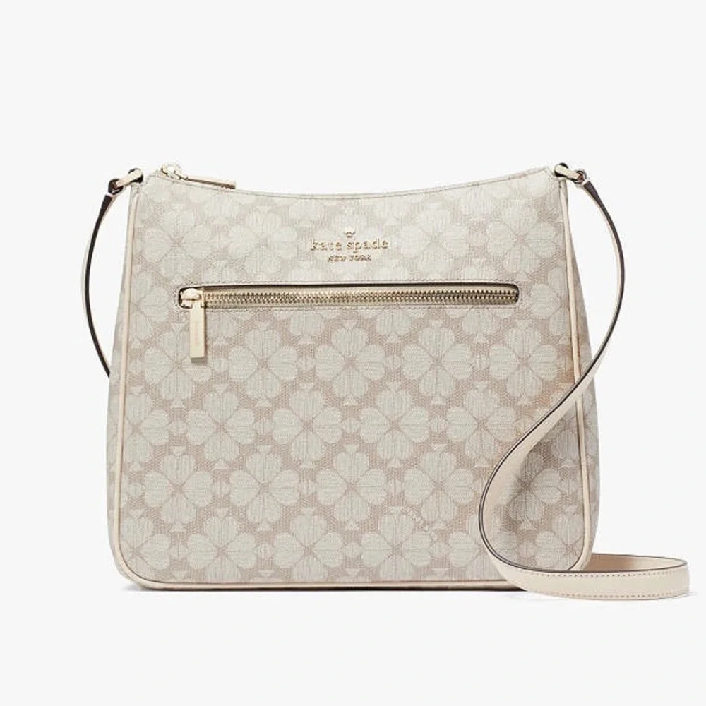 NWOT Kate Spade Signature Spade Flower Swingpack Crossbody Dark Beige Multi - Picture 4 of 15